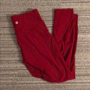 Lululemon crop leggings with mesh